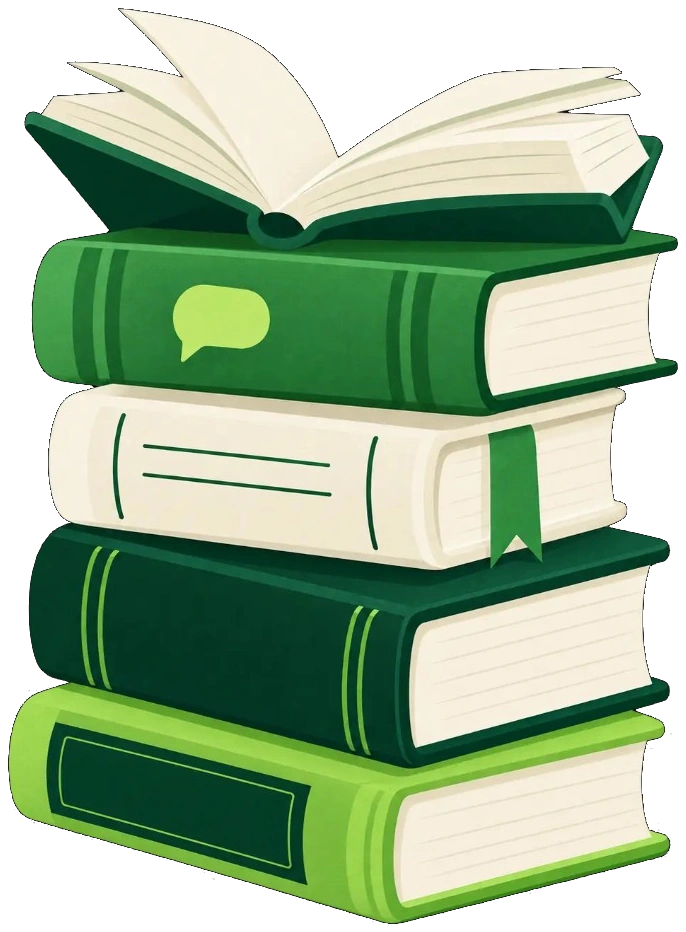 A stack of paper books for the book club